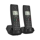 GIGASET DECT telefon, PURE 200 Duo, fekete