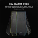 CORSAIR Ház Micro-ATX 2500X, Tápegység nélkül, Edzett Üveg, fekete