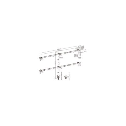 SBOX LCD-352/6-2 6x asztali monitor tartó 17"-32" / 43-81cm