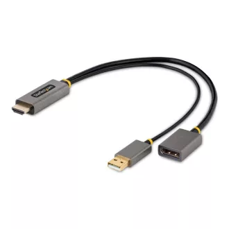  STARTECH Adapter HDMI 4K 60Hz 2.0 to Displayport 1.2, USB Bus Powered, 30cm kábel