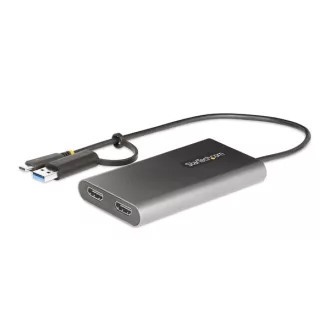   STARTECH Adapter USB-C to Dual HDMI vagy USB-C/A to 2xHDMI 4K 60Hz, 30cm kábel
