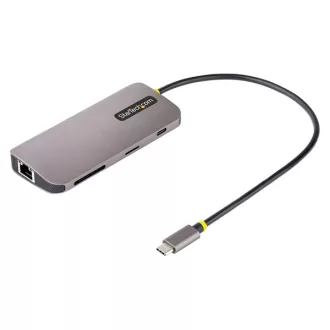   STARTECH USB-C Multiport Adapter, 1xHDMI, 3xUSB 3.2, 1xSD, 1xLAN, 1xMicroSD, 1xUSB-C, 30cm kábel
