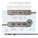 STARTECH USB-C Multiport Adapter, 2xHDMI, 1xLAN, 2xUSB-A/USB-C 10Gbps HUB, 100W PD, SD