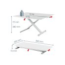 LEITZ, Ülő/álló munkaállomás, kihúzható billentyűzettartóval,  "Ergo Cosy" - fehér