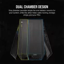 CORSAIR Ház Micro-ATX iCUE LINK 2500X RGB, Tápegység nélkül, Edzett Üveg, fekete