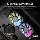 CORSAIR Ház Micro-ATX iCUE LINK 2500X RGB, Tápegység nélkül, Edzett Üveg, fekete