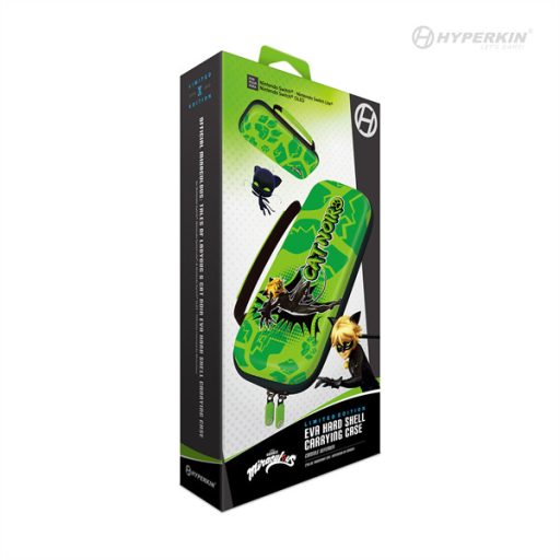 HYPERKIN Miraculous EVA Nintendo Switch/Switch OLED/Switch "Fekete macska" Erősített utazótok, Zöld