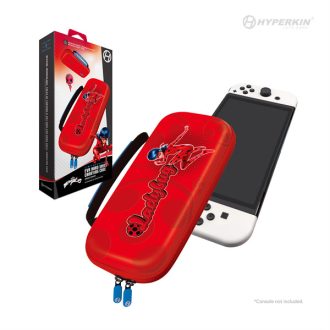   HYPERKIN Miraculous EVA Nintendo Switch/Switch OLED/Switch "Katicabogár" erősített utazótok, Piros