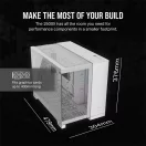 CORSAIR Ház Micro-ATX iCUE LINK 2500X RGB, Tápegység nélkül, Edzett Üveg, fehér