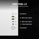 CORSAIR Ház Micro-ATX iCUE LINK 2500X RGB, Tápegység nélkül, Edzett Üveg, fehér