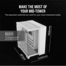 CORSAIR Ház ATX 6500X Dual Chamber, Tápegység nélkül, Edzett Üveg, fehér