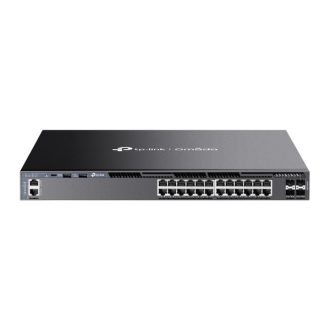   TP-LINK Switch 24x1000Mbps + 4x10Gbps SFP+ +2xUSB + 1xkonzol port + 1xUSB-C Layer3 Menedzselhető Rackes, SG6428X