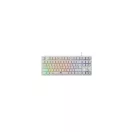 BARACUDA BGK-001114W fehér gamer billentyűzet, angol