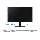 SAMSUNG IPS 100Hz monitor 32" S60D, 2560x1440, 16:9, 350cd/m2, 5ms, HDMI/DisplayPort/3xUSB, Pivot
