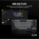 CORSAIR Vezeték Nélküli Billentyűzet Gaming, K65 PLUS 75%, Mechanikus, MLX Red switch, US, fekete