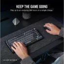 CORSAIR Vezeték Nélküli Billentyűzet Gaming, K65 PLUS 75%, Mechanikus, MLX Red switch, US, fekete