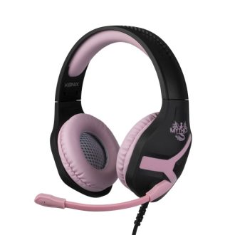   KONIX - MYTHICS Nemesis Fejhallgató Vezetékes Gaming Stereo Mikrofon, Fekete-Rózsaszín