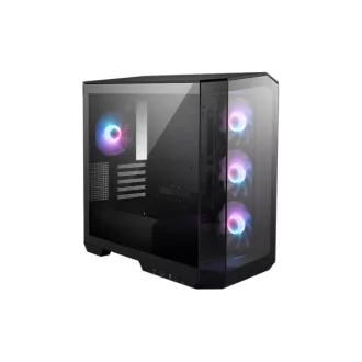   MSI Ház Micro ATX PANO M100R PZ, 4xARGB ventilátor, Tápegység nélkül, üvegfalú, fekete