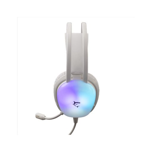 WHITE SHARK PEACOCK-W, GH-2444W, gamer fejhallgató, RGB, fehér, (3.5 Jack+USB)
