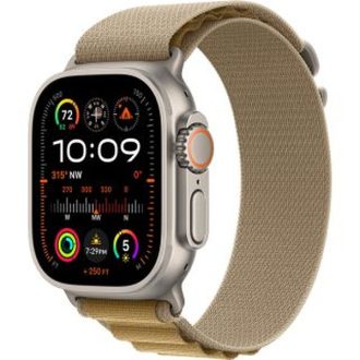   Apple Watch Ultra2 v2 Cellular 49mm Natural Titanium Case with Tan Alpine Loop - Small