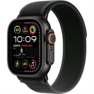   Apple Watch Ultra2 v2 Cellular 49mm Black Titanium Case with Black Trail Loop - M/L