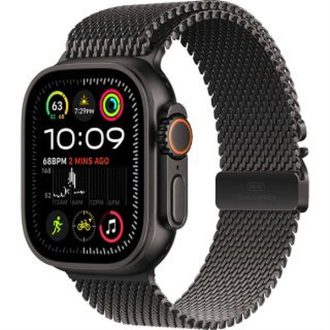   Apple Watch Ultra2 v2 Cellular 49mm Black Titanium Case with Black Titanium Milanese Loop - L