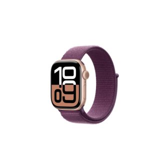   Apple Watch S10 Cellular 42mm Rose Gold Alu Case with Plum Sport Loop
