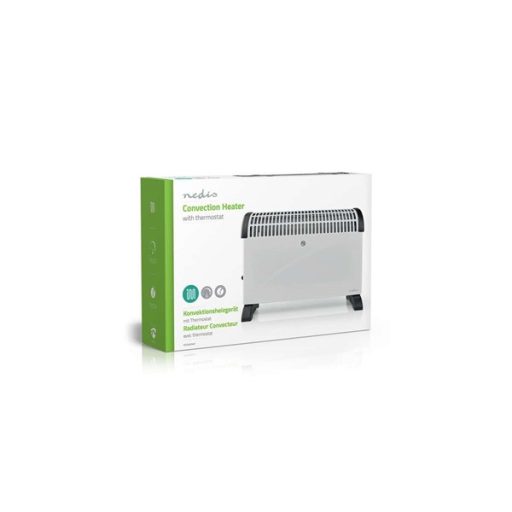 Nedis HTCO10FWT elektromos konvektor, 2000W, 3 fűtési opció, digitális termosztát, beépített fogantyú