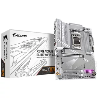   GIGABYTE Alaplap AM5 X870 AORUS ELITE WIFI7 ICE AMD X870, ATX