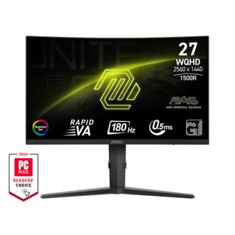   MSI Monitor GAMING MAG 275CQRF QD E2 Ívelt 27" WQHD 2560x1440 180Hz Rapid VA 1500R, 5000:1, 0,5ms, 2x HDMI,DP, USB-C