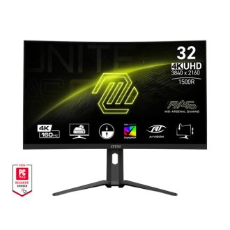   MSI Monitor GAMING MAG 321CUPDF 31,5" Ívelt UHD/FHD Dual mode 3840x2160 320/160Hz, VA, 3000:1 0,5ms, 2x HDMI, DP, USB-C