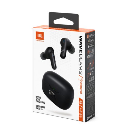 JBL Wave Beam 2 (Vezeték nélküli fülhallgató), Fekete