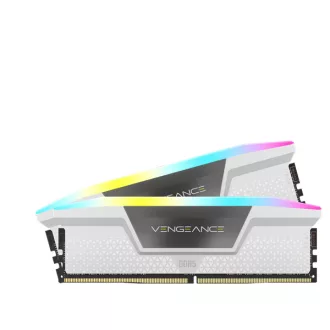   CORSAIR Memória VENGEANCE RGB DDR5 32GB 6000MHz CL36, INTEL, AMD (Kit of 2), fehér