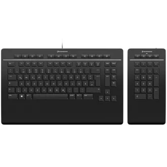   3DCONNEXION Billentyűzet - Keyboard Pro + Numpad Vezetékes, Fekete, UK