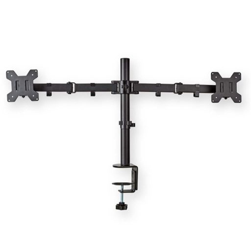 Nedis MMDOS110BK 15"-32" asztali 2 monitor tartóállvány, maximum 8 kg, forgatható dönthető, acél, fekete