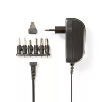   Nedis ACPA002 univerzális AC-DC tápegység, állítható 3V-12V, 1,5A, 6 cserélhetó táp dugó