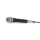 Nedis MPWD50BK dinamikus mikrofon, 5m levehető kábel, 50Hz-15kHz,  600 Omh, 72dB, utazó tok, integrált kapcsoló, fekete