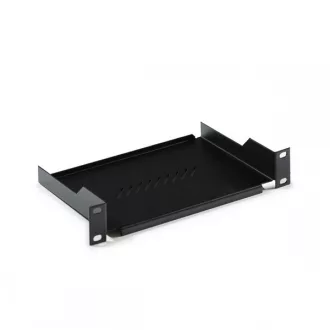 KELINE Fix polc 1U 140mm mély 10", Fekete