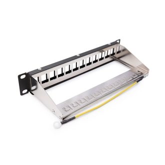 KELINE Patch Panel 1U 12 db csatlakozó számára, üres