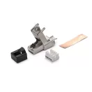 KELINE Szerszám nélkül szerelhető rövid (39 mm)  RJ45/s dugó,  Cat 7A, Cat 7, Cat 6A, Cat 6, Cat 5E fali kábelekre