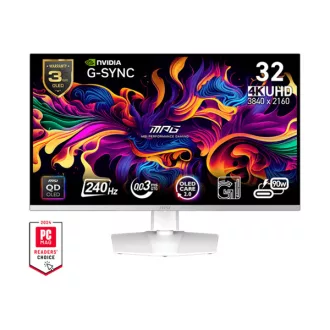   MSI Monitor GAMING MPG 321URXW QD-OLED 31,5" UHD 3840x2160, 240Hz, 150000:1 CR, 250cd/m2, 0,03ms, 2x HDMI, DP, USB-C