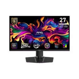   MSI Monitor GAMING MAG 271QP QD-OLED X24 26,5" WQHD 2560x1440 16:9 240Hz 0,03ms 2x HDMI, DP, Black