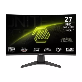   MSI Monitor GAMING MAG 276CF E20 27" Rapid VA FHD 1920x1080 16:9, 4000:1, 200Hz 2x HDMI, DP, Black