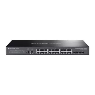   TP-LINK Switch 24x1000Mbps + 4x10Gbps SFP + 1xkonzol port, Menedzselhető, SG5428X