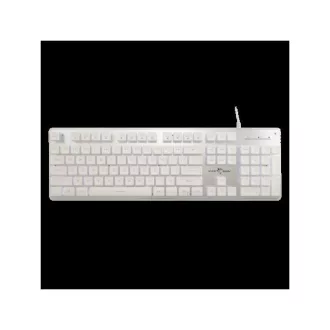   WHITE SHARK  TACHI-W/US WS GK-003241W-US vezetékes membrán gamer billentyűzet, 104 gomb fehér (angol)