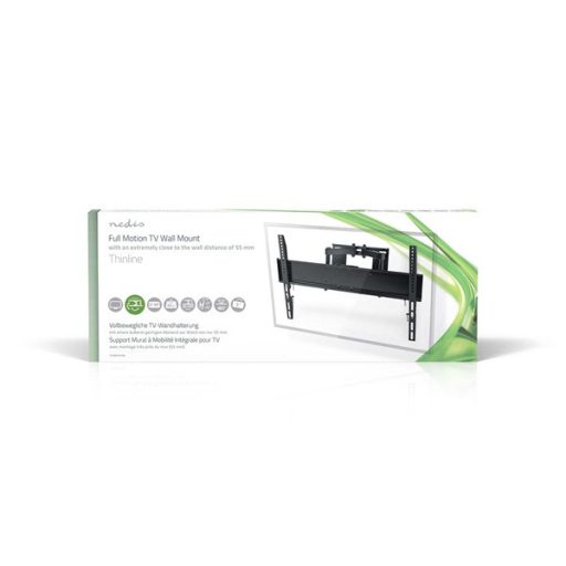 Nedis TVWM3551BK szabadon mozgatható fali LCD TV / monitor tartó konzol (37"-80"), 35kg