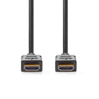   Nedis CVGL34060BK200 ultra HD HDMI kábel, HDMI dugó - dugó, 4K@60Hz, ARC, 18 Gbps, aranyozott csatlakozók, hossz 20m