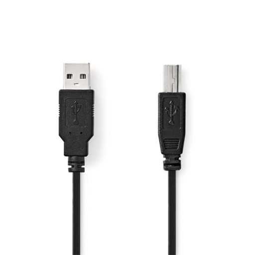 Nedis CCGL60100BK30 USB2.0, USB A - B kábel, 480Mbs, 10W, hossz 3m