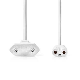   Nedis CEGL11040WT20 táp kábel IEC-320-C7, 2 x 0.75 mm, hossz 2m, fehér