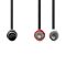 Nedis CAGL20200BK10 audio kábel 5p DIN dugó - 2 x RCA dugó, hossz 1m
